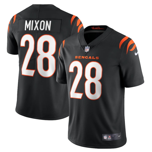 mens nike joe mixon black cincinnati bengals vapor limited jersey